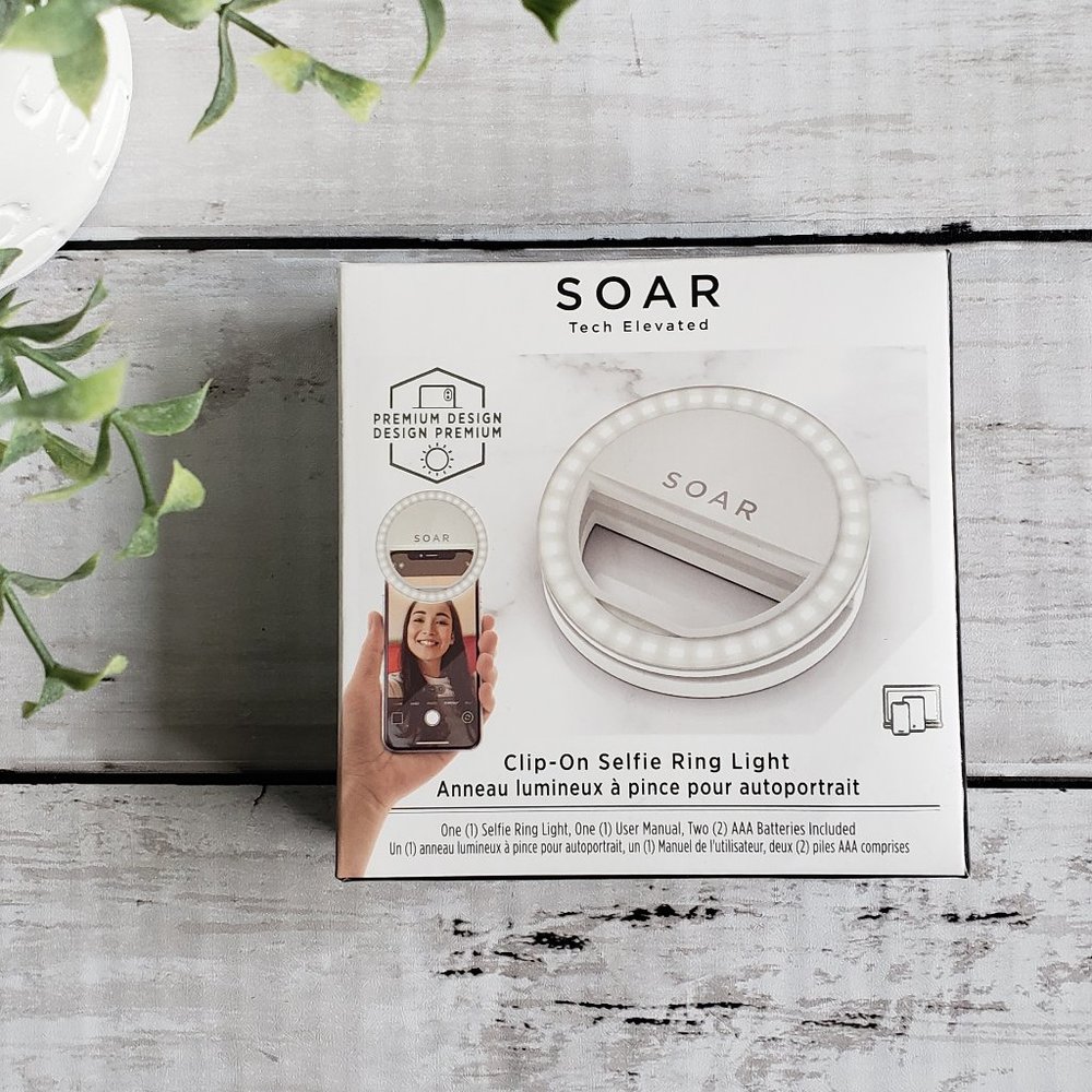 SOAR Tech Elevated Clip-On Selfie Ring Light NEW in BOX